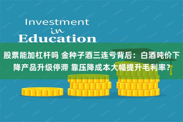 股票能加杠杆吗 金种子酒三连亏背后：白酒吨价下降产品升级停滞 靠压降成本大幅提升毛利率？