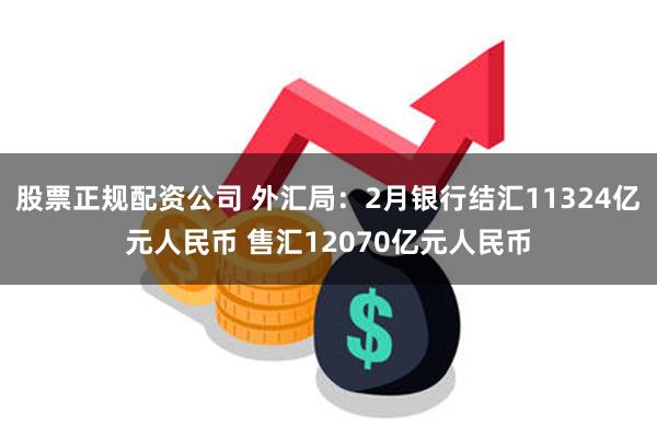 股票正规配资公司 外汇局：2月银行结汇11324亿元人民币 售汇12070亿元人民币